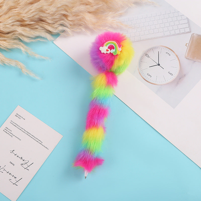 Wholesale Colorful Plush Cartoon Plastic Ballpoint Pen